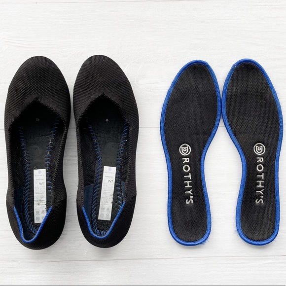 ROTHY’S The Flat Round Toe Ballet Flats Size 7 (Black) - Picture 3 of 17